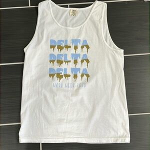 Tri Delta Work Week Comfort Colors Tank Top Medium